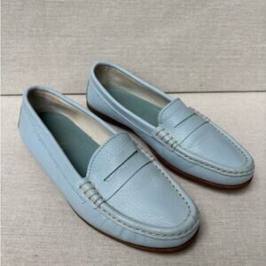Women's Safari Positano Dottie Leather driving loafer moccasin 39 powder blue